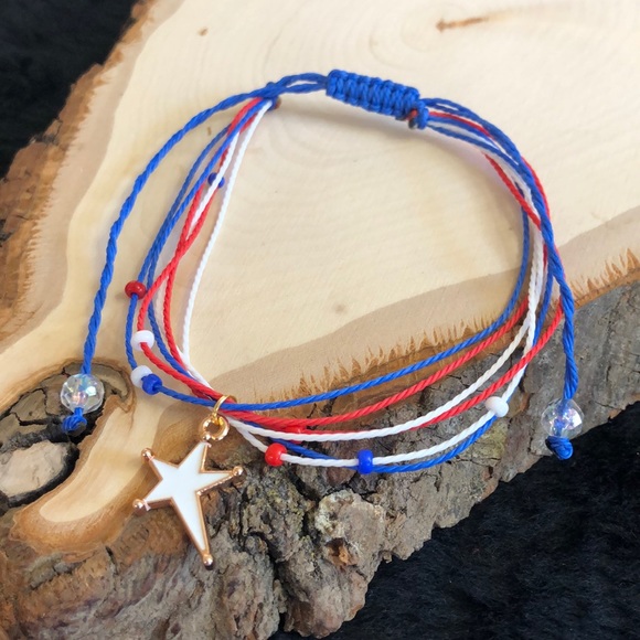 Patriotic Multicolor/Layers Handmade Bracelet - Picture 14 of 15